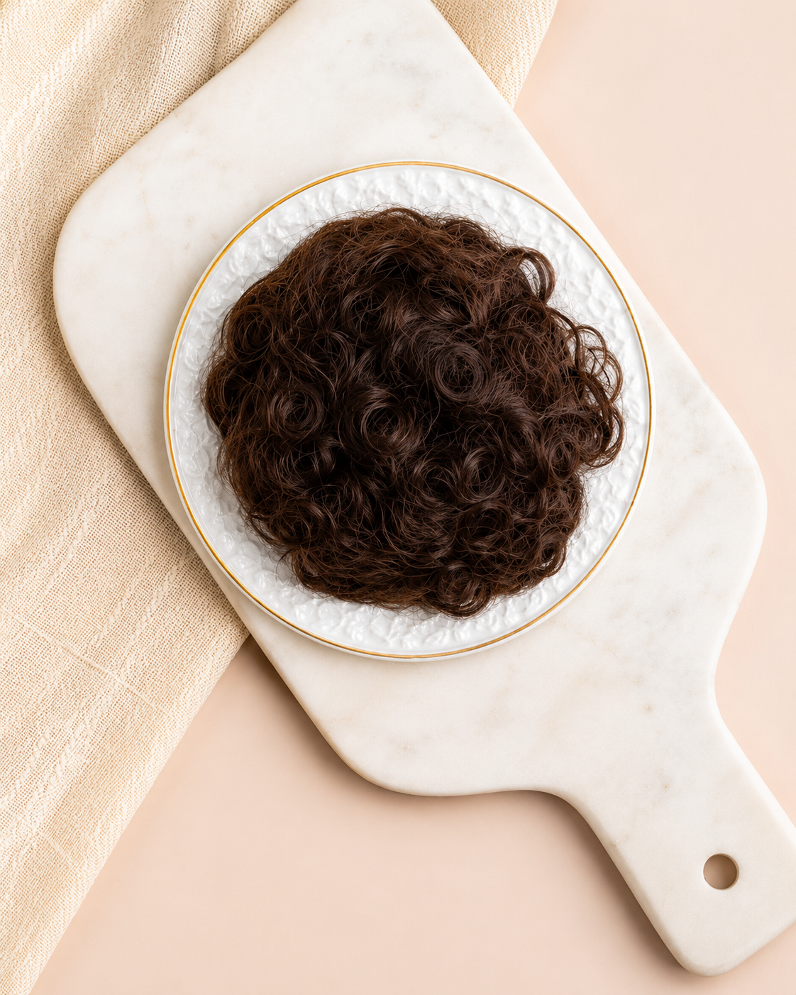 Curly Donut Bun Curly Donut Bun Hair Extension | Instant Voluminous Curly Bun - Image 1